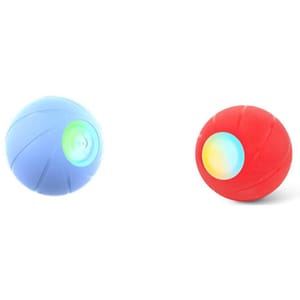 Cheerble Cheerble Wicked Ball SE互動寵物球 中⼩型⽝⽤ 藍/紅 直徑5.6cm   正面圖