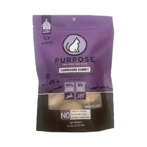 PURPOSE PURPOSE 貓糧 凍乾脫水生肉肉餅 單一蛋白 兔肉 12oz 12oz 正面圖
