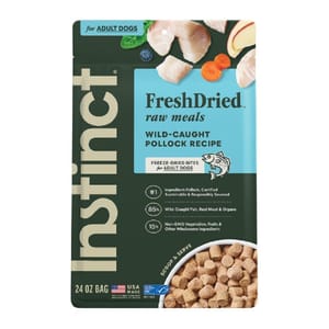 Instinct Instinct 狗糧 無穀物凍乾生肉主食糧 狹鱈魚 24oz 24oz  正面圖