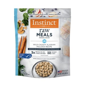 Instinct Instinct 貓糧 本能 貓糧 無穀物凍乾生肉主食糧 狹鱈魚 24oz 24oz  正面圖