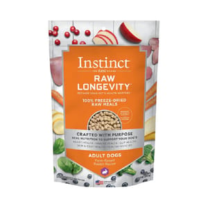 Instinct Instinct 狗糧 凍乾生肉主食糧 長壽系列 成犬 兔肉 9.5oz 5oz 正面圖