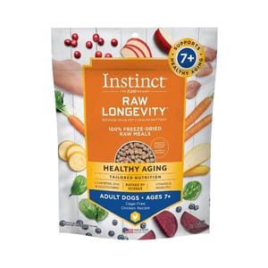 Instinct Instinct 狗糧 凍乾生肉主食糧 長壽系列 - 高齡犬7+ 雞肉 16oz 16oz  正面圖