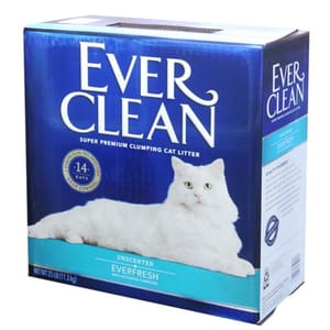 Ever Ever Clean 美國 礦物貓砂 藍鑽 雙重活性碳貓砂 無香味 25lbs 藍色 25lb  正面圖