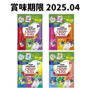 日本MonPetit 日本MonPetit Crispy Kiss 貓零食 貓脆餅 180g 180g  正面圖