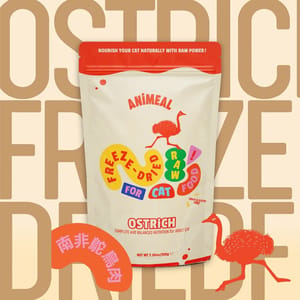 ANiMEAL ANiMEAL 成貓凍乾生肉主食糧 南非鴕鳥肉 200g 200g 正面圖