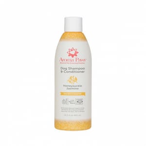 Aroma Aroma Paws 超效去屑止癢洗護二合一 金銀花茉莉香薰洗毛護毛素 13.5oz 5oz 犬用 正面圖