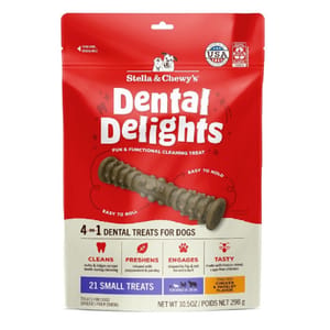Stella & Chewy's Stella & Chewy's 凍乾放養雞 4合1 趣味潔齒骨 21支 袋裝 小型犬用 10.5oz 5oz 犬用 正面圖