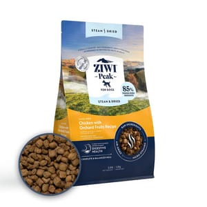 ZiwiPeak ZiwiPeak 狗糧 微蒸風乾系列 放養雞 配果園水果 食譜 1.5kg 5kg 正面圖