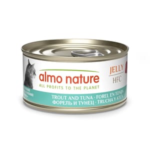 Almo Almo Nature Jelly HFC 貓罐頭 天然系列 鱒魚+吞拿魚 70g 70g 正面圖