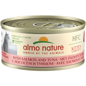 Almo Almo Nature HFC 幼貓罐頭 天然系列 三文魚+吞拿魚 70g 70g  正面圖