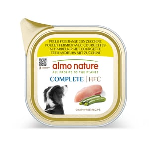 Almo Almo Nature HFC Complete 主食狗罐頭 走地雞肉+節瓜 85g 85g  正面圖