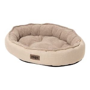 ROGZ ROGZ 寵物床墊 CUDDLE 貓床 橢圓款 米色   正面圖