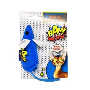 BAM! BAM! Catnip 貓玩具 薄荷藍老鼠 正面圖