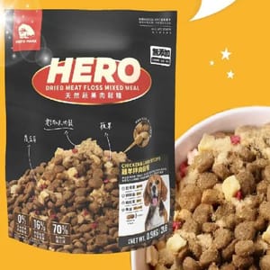 HeroMama HeroMama 狗糧 犬用天然蔬果肉鬆糧 雞羊拌肉鬆餐 0.9kg 9kg 犬用 正面圖