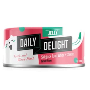 Daily Daily Delight Jelly啫喱系列 貓罐頭 白鰹吞拿魚+芝士 80g 80g 正面圖
