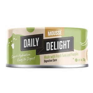 Daily Daily Delight Mousse慕絲系列 貓罐頭 吞拿魚+南瓜 70g 70g 正面圖