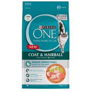 Purina Purina ONE 成貓糧 毛球控制配方 1.4kg 4kg  正面圖
