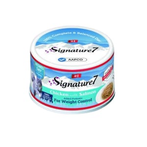 Signature7 Signature7 貓罐頭 營養肉湯罐罐 體重控制 雞肉+三文魚 70g 70g  正面圖