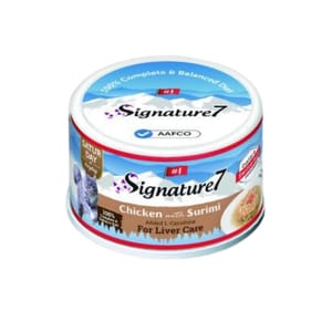 Signature7 Signature7 貓罐頭 營養肉湯罐罐 肝臟護理 雞肉+魚漿 70g 70g 正面圖