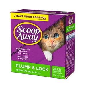 美國Scoop 美國Scoop Away Clump & Lock 銀鑽 超凝結貓砂 清新香味 礦物貓砂 14lbs 14lb  正面圖