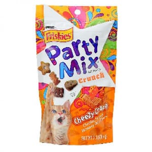 Friskies喜躍 Friskies喜躍 Party Mix 貓脆餅 Cheezy Craze Crunch 芝士 2.1oz 1oz 正面圖
