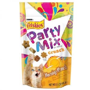 Friskies喜躍 Friskies喜躍 Party Mix 貓脆餅 Morning Munch Crunch 芝士+煙肉蛋 2.1oz 1oz 正面圖