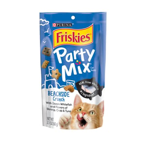 Friskies喜躍 Friskies喜躍 Party Mix Crunch 貓零食 貓脆餅 海鮮 6oz 6oz 正面圖