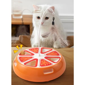 貓玩具 貓玩具 智能旋轉羽毛飛碟逗貓玩具 1件 正面圖