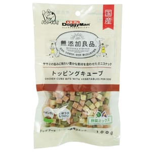 DoggyMan DoggyMan 日本製狗零食 無添加良品 蔬菜雞肉小方粒 100g 100g  正面圖