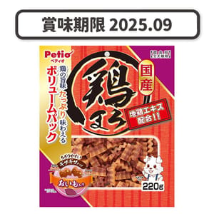 Petio Petio 狗零食 日本產濃郁蒸雞肉波浪條 甘薯 220g 220g  正面圖