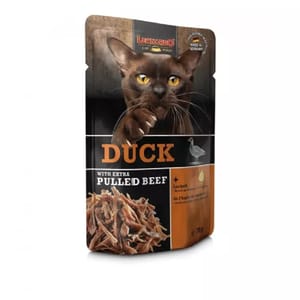 Leonardo Leonardo 貓濕糧 手撕肉餐包系列 鴨肉+牛肉絲 70g 70g 正面圖