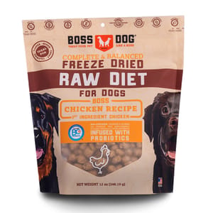 Boss Boss Dog 犬用主食凍乾 雞肉配方 12oz 12oz 犬用 正面圖