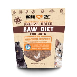 Boss Boss Cat 貓用主食凍乾 生雞肉配方 9oz 9oz 貓用 正面圖