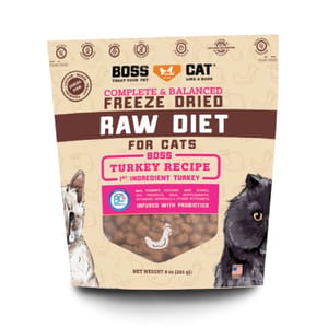 Boss Boss Cat 貓用主食凍乾 生火雞肉配方 9oz 9oz 貓用 正面圖