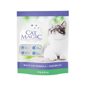 Cat Cat Magic 礦物貓砂 紫標-低敏抑菌  14lb 14lb  正面圖