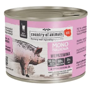 Country Country of animals 貓罐頭 單一蛋白罐 豬肉 200g 200g 正面圖