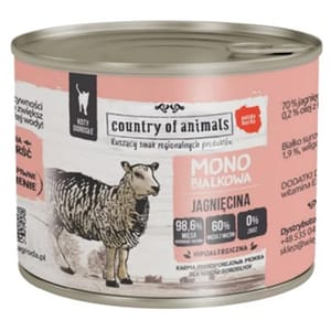 Country Country of animals 貓罐頭 單一蛋白罐 羊肉 200g 200g  正面圖