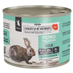 Country Country of animals 貓罐頭 單一蛋白罐 兔肉 200g 200g  正面圖