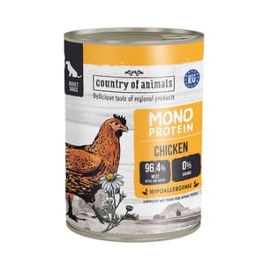 Country Country of animals 狗罐頭 單一蛋白罐 雞肉 400g 400g  正面圖