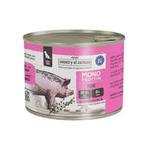 Country Country of animals 狗罐頭 單一蛋白罐 豬肉 200g 200g  正面圖