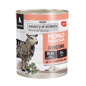 Country Country of animals 狗罐頭 幼犬罐頭 單一蛋白罐 羊肉 400g 400g 正面圖