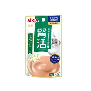 AIXIA AIXIA 愛喜雅 貓濕糧 腎活 健康主食餐包系列 吞拿魚+鰹魚醬 40g 40g 正面圖