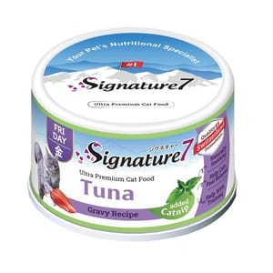 Signature7 Signature7 貓罐頭 貓薄荷舒壓配方肉湯罐罐 吞拿魚 70g 70g  正面圖