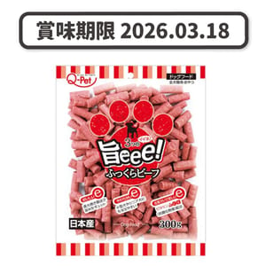 日本Q-Pet 日本Q-Pet 狗小食 旨味 牛肉切條 300g 300g  正面圖