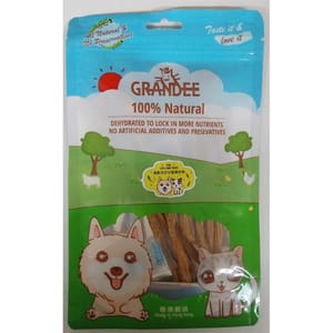 GRANDEE GRANDEE 香港製造 天然風乾小食 羽衣甘藍雞肉 50g 50g 貓犬用 正面圖