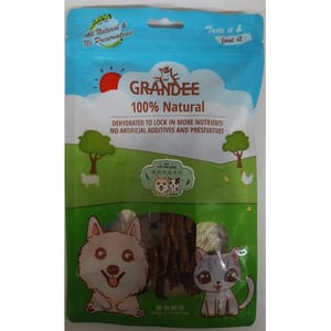 GRANDEE GRANDEE 香港製造 天然風乾小食 風乾秋葵牛肉 50g 50g 貓犬用 正面圖