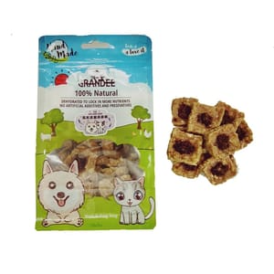 GRANDEE GRANDEE 香港製造 天然風乾小食 紫薯燕麥雞肉 50g 50g 貓犬用 正面圖