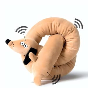 HelloDOG HelloDOG 玩具嚴選 狗玩具 發聲耐咬可愛毛絨 長條臘腸狗   正面圖