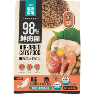 怪獸部落 怪獸部落 貓糧 98%鮮肉主食貓糧 鮭魚 1.8kg 8kg 正面圖