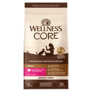 WELLNESS WELLNESS CORE 貓糧 無穀物 成貓配方 火雞拼鴨肉 11lb 11lb 正面圖